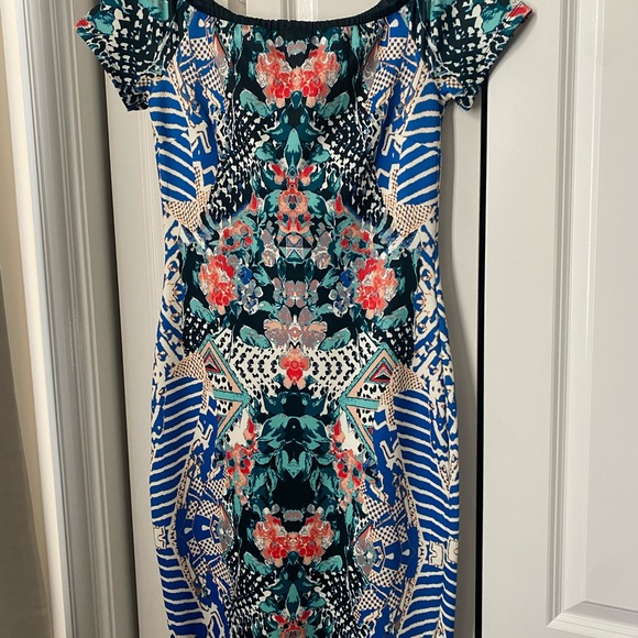 Forever 21 Dresses & Skirts - Off Shoulder Multi Color Dress. Size L